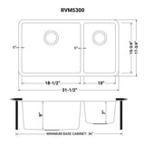 32-inch Undermount Kitchen Sink Double Bowl 16 Gauge Stainless Steel