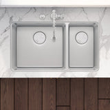 32-inch Undermount Kitchen Sink Double Bowl 16 Gauge Stainless Steel