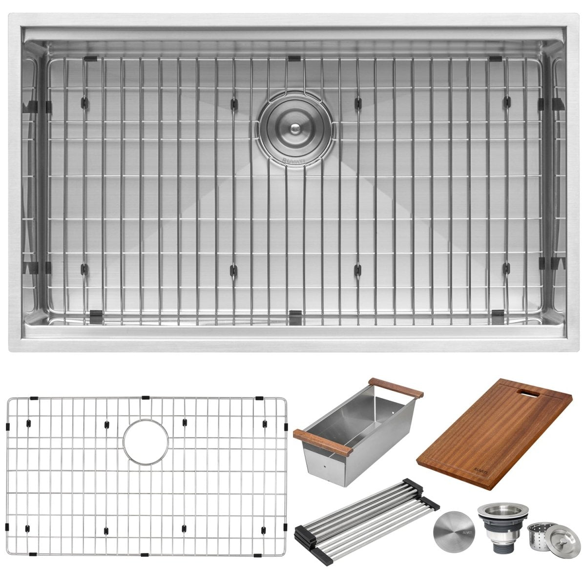 32-inch Workstation Ledge Tight Radius Undermount 16 Gauge Kitchen Sink Single Bowl