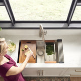 32-inch Workstation Ledge Undermount 16 Gauge Stainless Steel Kitchen Sink Single Bowl