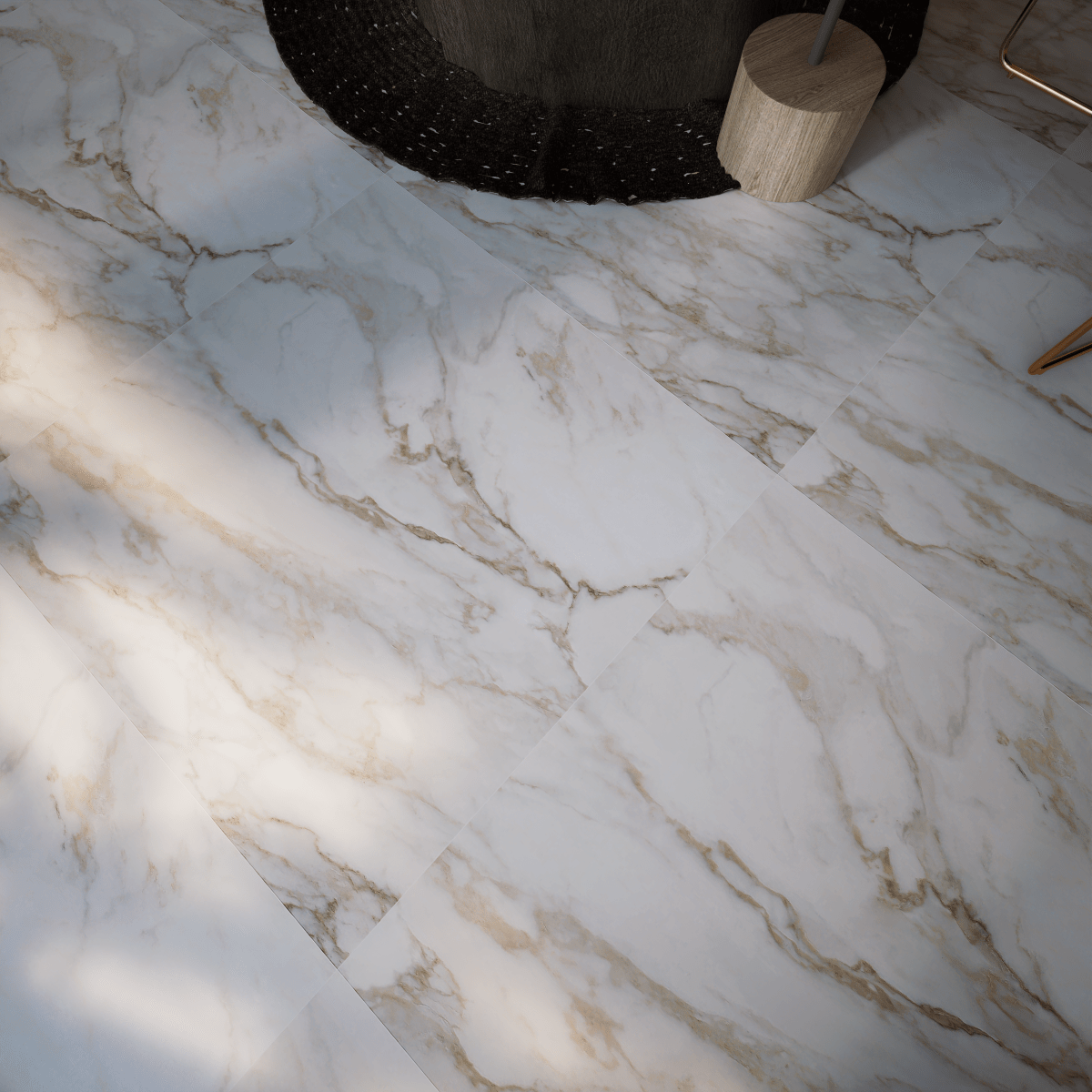 32 x 32 in. La Marca Calacatta Paonazzo Polished Rectified Glazed Porcelain Wall Tile