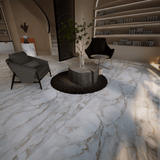 32 x 32 in. La Marca Calacatta Paonazzo Polished Rectified Glazed Porcelain Wall Tile