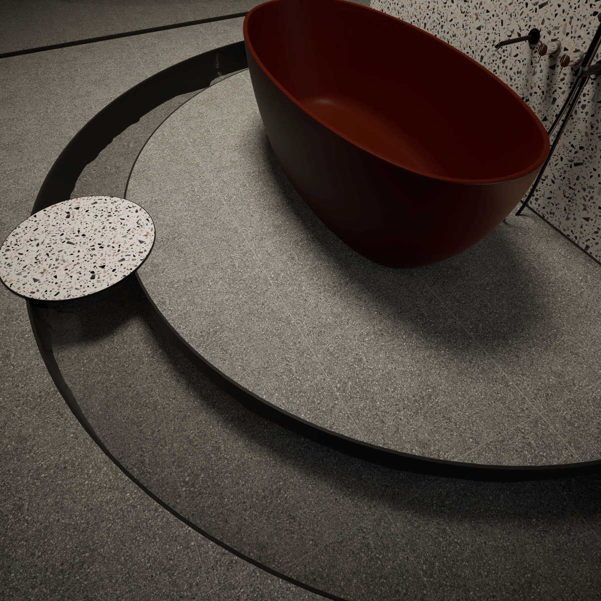 32 x 32 in Station Shadow Matte Rectified Color Body Porcelain Tile