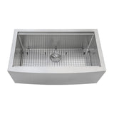 33-inch Apron-front Workstation Farmhouse Kitchen Sink 16 Gauge Stainless Steel Single Bowl