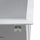 33-inch Drop-in Low Platform-Divide Zero Radius 60/40 Double Bowl 16 Gauge Topmount Kit