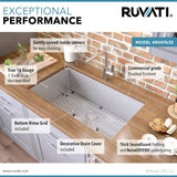 33-inch Undermount 16 Gauge Tight Radius Large Kitchen Sink Stainless Steel Single Bowl