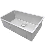 33-inch Undermount 16 Gauge Tight Radius Large Kitchen Sink Stainless Steel Single Bowl