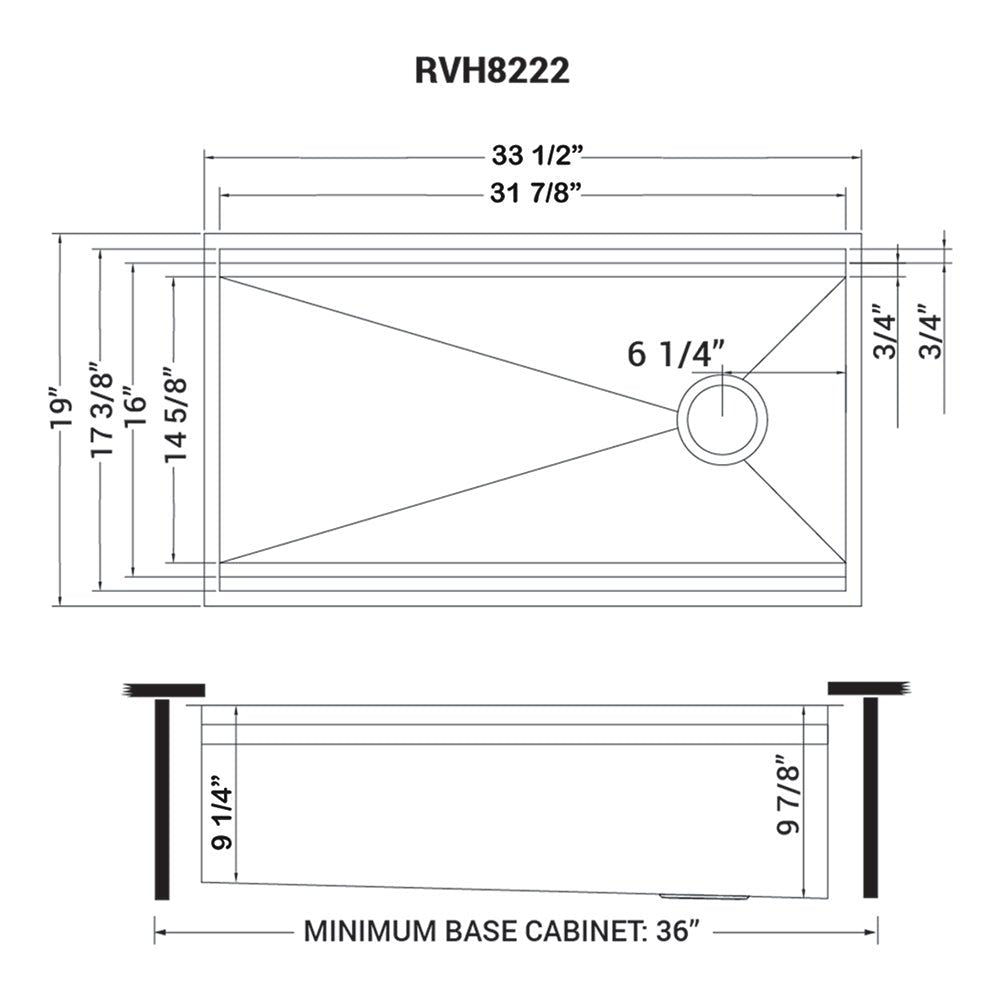 33-inch Workstation Two-Tiered Ledge Kitchen Sink Undermount 16 Gauge Stainless Steel