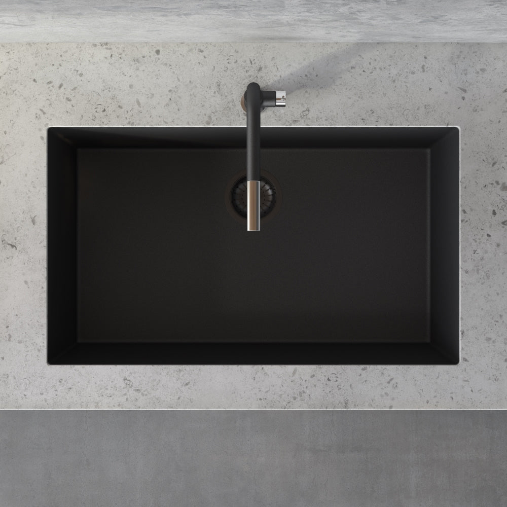 33 x 19 inch Granite Composite Undermount Single Bowl Kitchen Sink