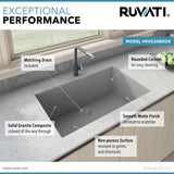 33 x 19 inch Granite Composite Undermount Single Bowl Kitchen Sink