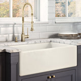 33 x 20 inch Fireclay Reversible Farmhouse Apron-Front Kitchen Sink Single Bowl