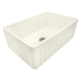 33 x 20 inch Fireclay Reversible Farmhouse Apron-Front Kitchen Sink Single Bowl