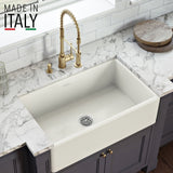 33 x 20 inch Fireclay Reversible Farmhouse Apron-Front Kitchen Sink Single Bowl