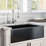33 x 20 inch Fireclay Reversible Farmhouse Apron-Front Kitchen Sink Single Bowl