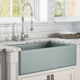 33 x 20 inch Fireclay Reversible Farmhouse Apron-Front Kitchen Sink Single Bowl