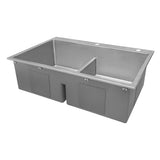 33 x 22 inch Drop-in 50/50 Double Bowl Tight Radius 16 Gauge Topmount Stainless Steel Kitchen Sink