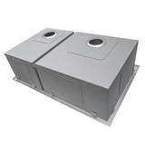 33 x 22 inch Drop-in 60/40 Double Bowl 16 Gauge Zero Radius Topmount Stainless Steel Kitchen Sink