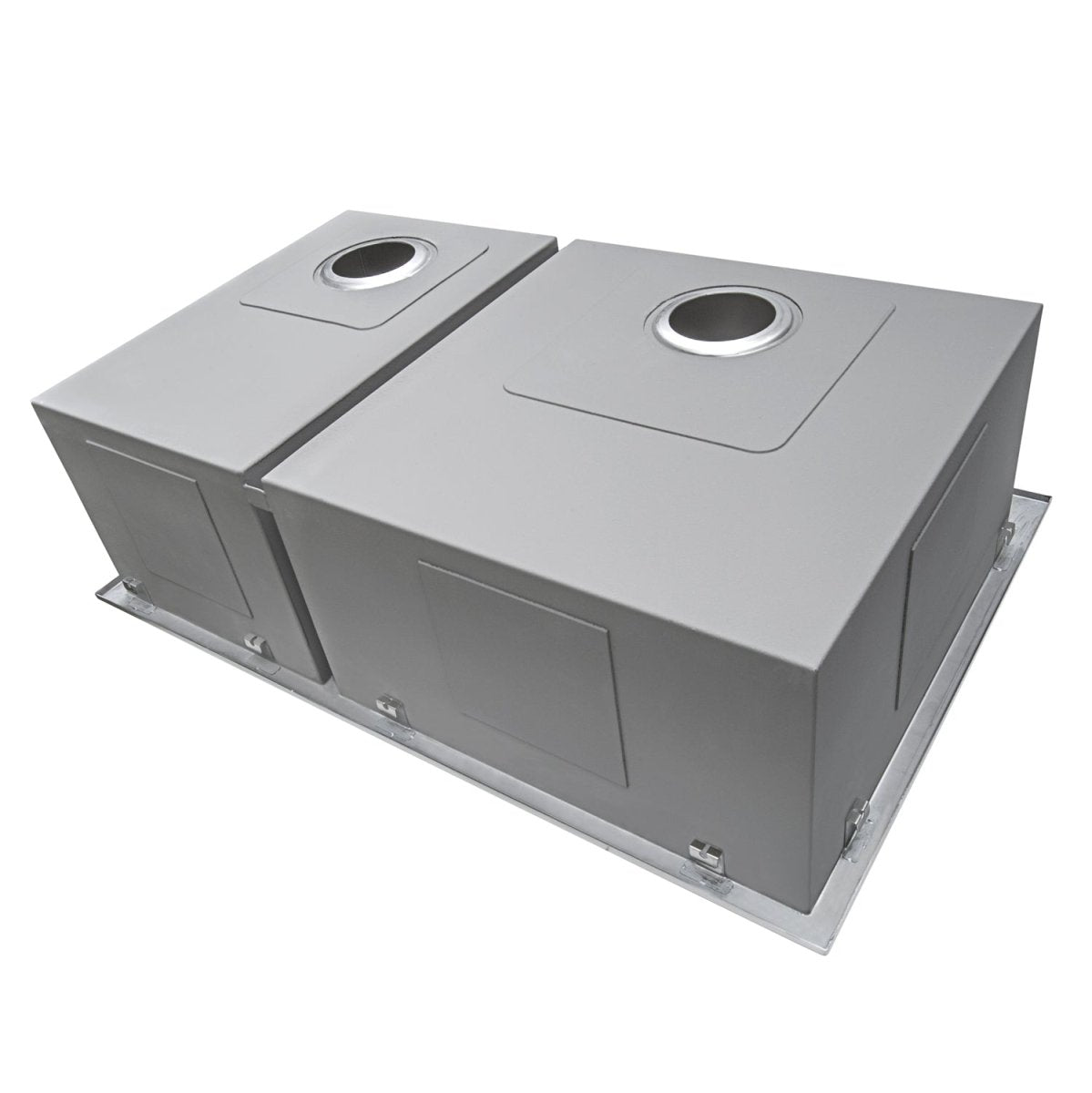 33 x 22 inch Drop-in 60/40 Double Bowl 16 Gauge Zero Radius Topmount Stainless Steel Kitchen Sink