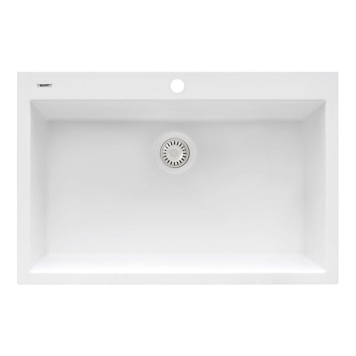 33 x 22 inch Drop-in Topmount Granite Composite Single Bowl Sink
