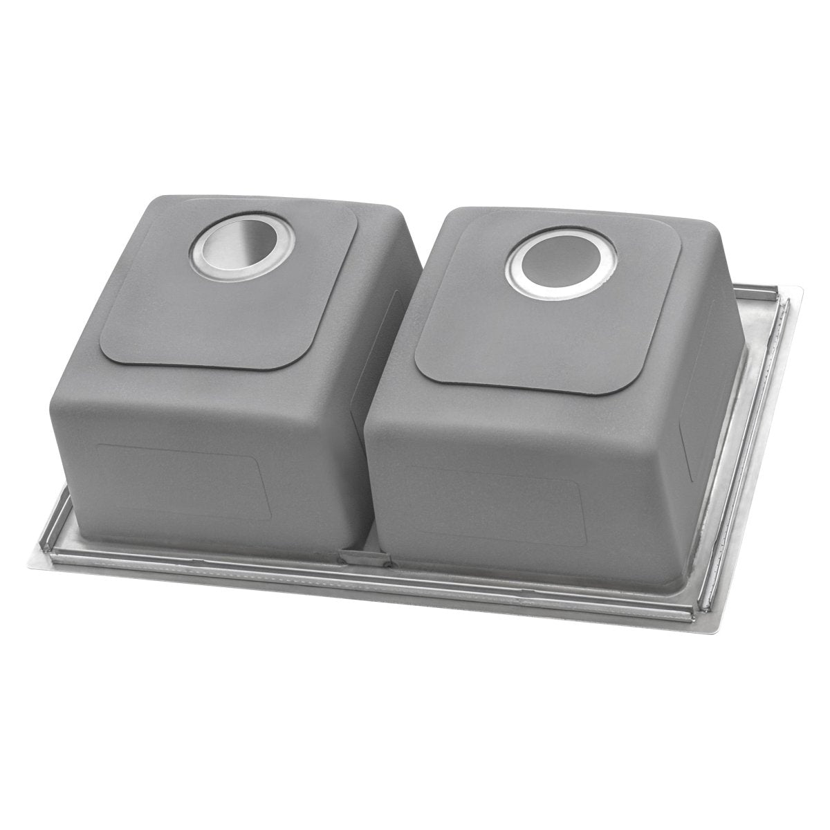 33 x 22 inch Drop-in Topmount Kitchen Sink 16 Gauge Stainless Steel Double Bowl