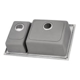 33 x 22 inch Drop-in Topmount Kitchen Sink 16 Gauge Stainless Steel Double Bowl
