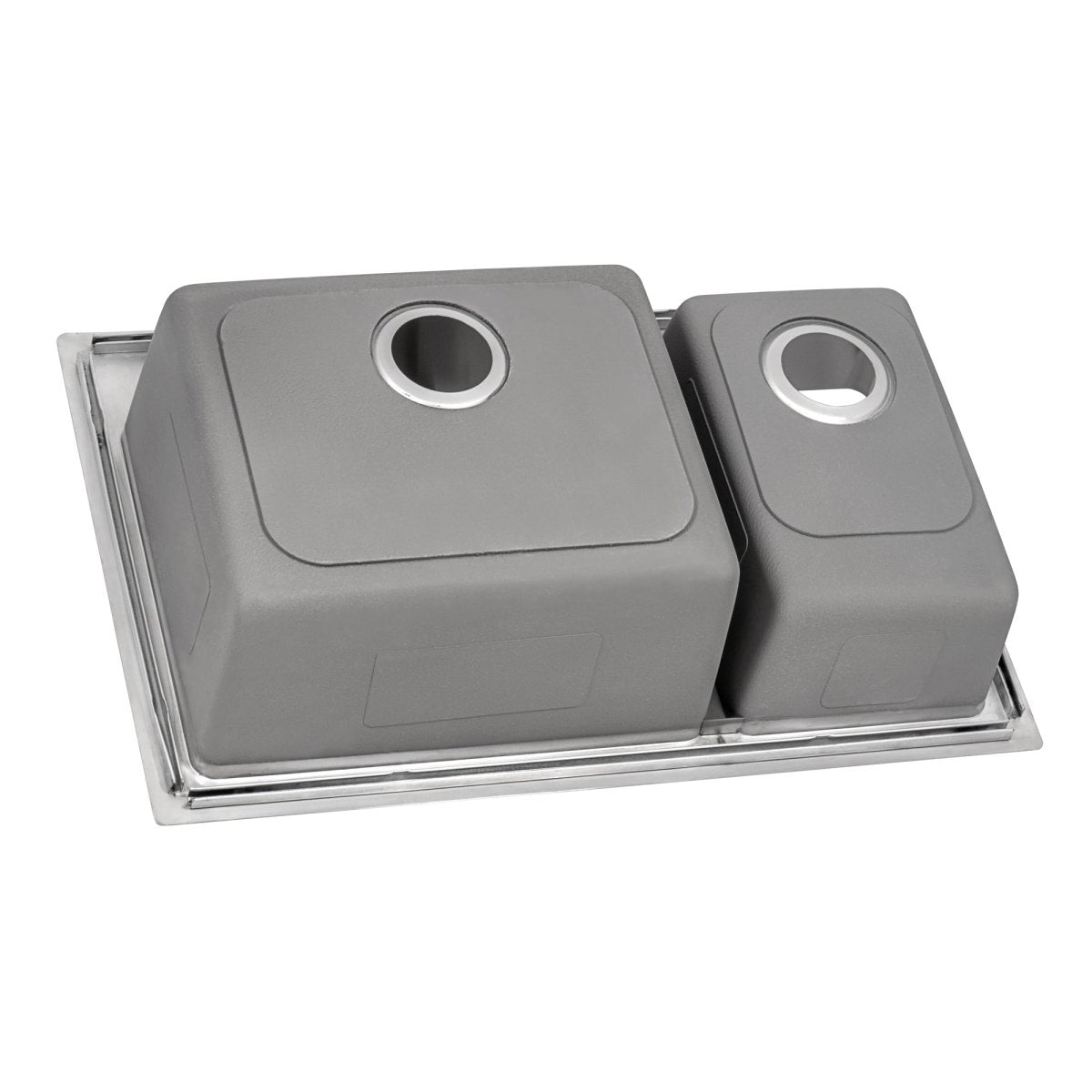 33 x 22 inch Drop-in Topmount Kitchen Sink 16 Gauge Stainless Steel Double Bowl