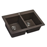 33 x 22 inch Dual-Mount Granite Composite Double Bowl