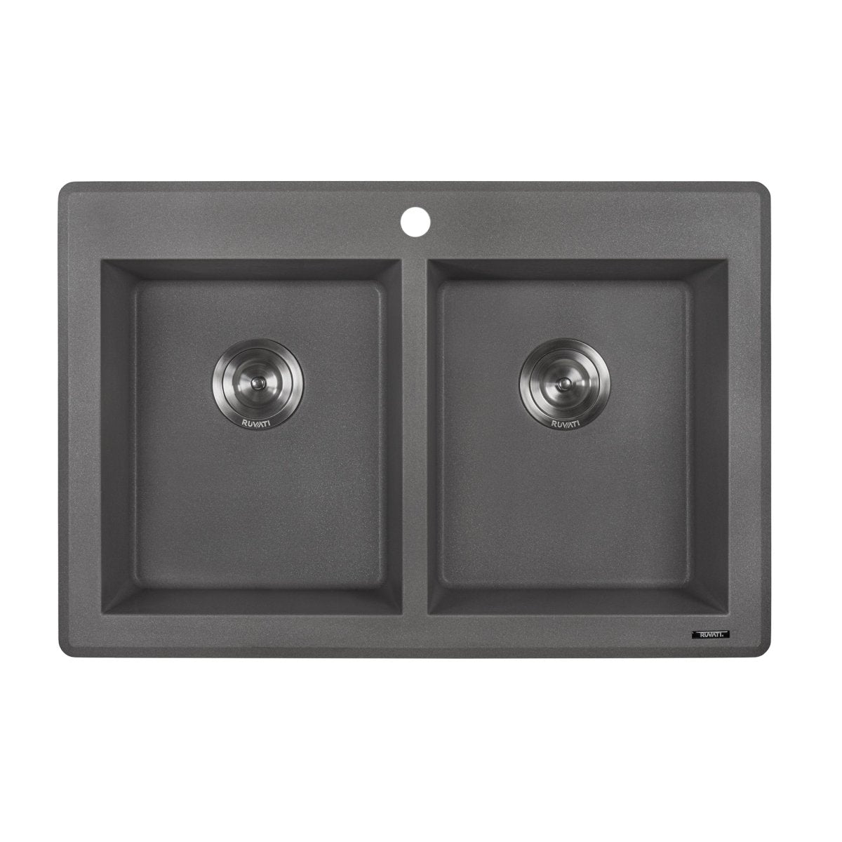 33 x 22 inch Dual-Mount Granite Composite Double Bowl