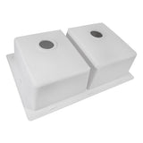 33 x 22 inch Dual-Mount Granite Composite Double Bowl