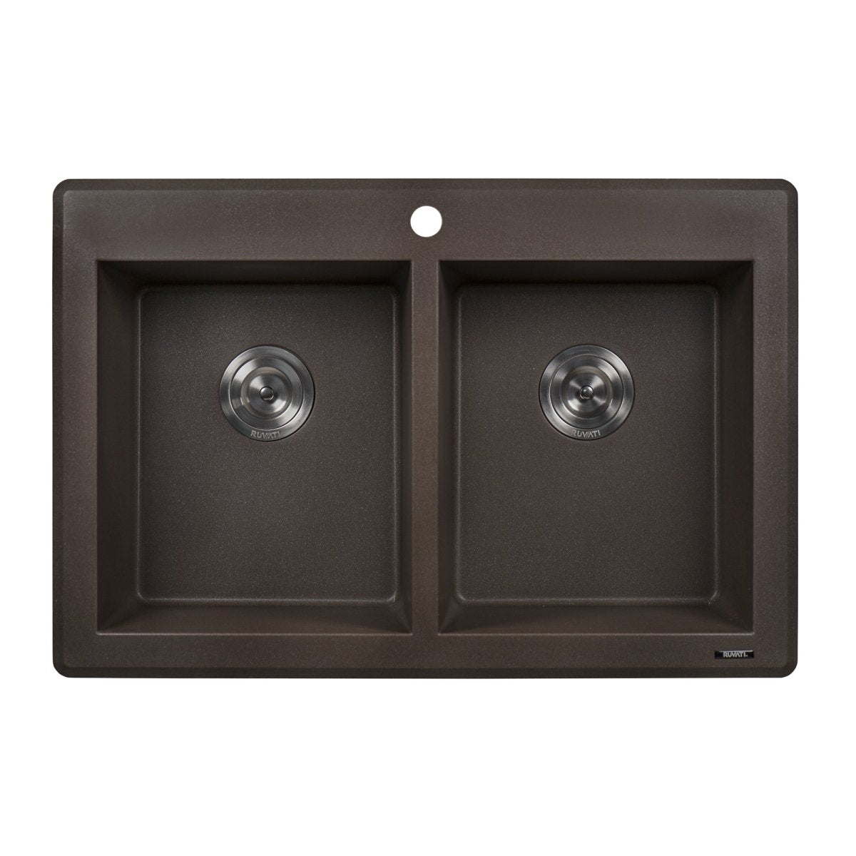 33 x 22 inch Dual-Mount Granite Composite Double Bowl