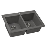 33 x 22 inch Dual-Mount Granite Composite Double Bowl