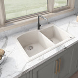 33 x 22 inch Dual-Mount Granite Composite Double Bowl Kitchen Sink
