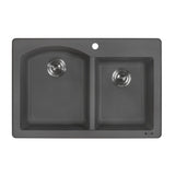 33 x 22 inch Dual-Mount Granite Composite Double Bowl Kitchen Sink