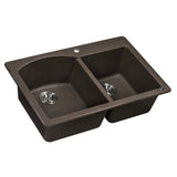 33 x 22 inch Dual-Mount Granite Composite Double Bowl Kitchen Sink