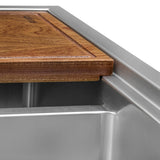 33 x 22 inch Workstation Drop-in 60/40 Double Bowl Topmount Tight Radius 16 Gauge Stain