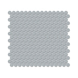 3/4 In Penny Round Soho Cloud Blue Glossy Glazed Porcelain Mosaic