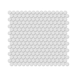 3/4 In Penny Round Soho Gallery Grey Matte Glazed Porcelain Mosaic