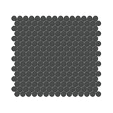 3/4 In Penny Round Soho Retro Black Matte Glazed Porcelain Mosaic