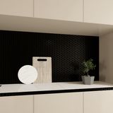3/4 In Penny Round Soho Retro Black Matte Glazed Porcelain Mosaic