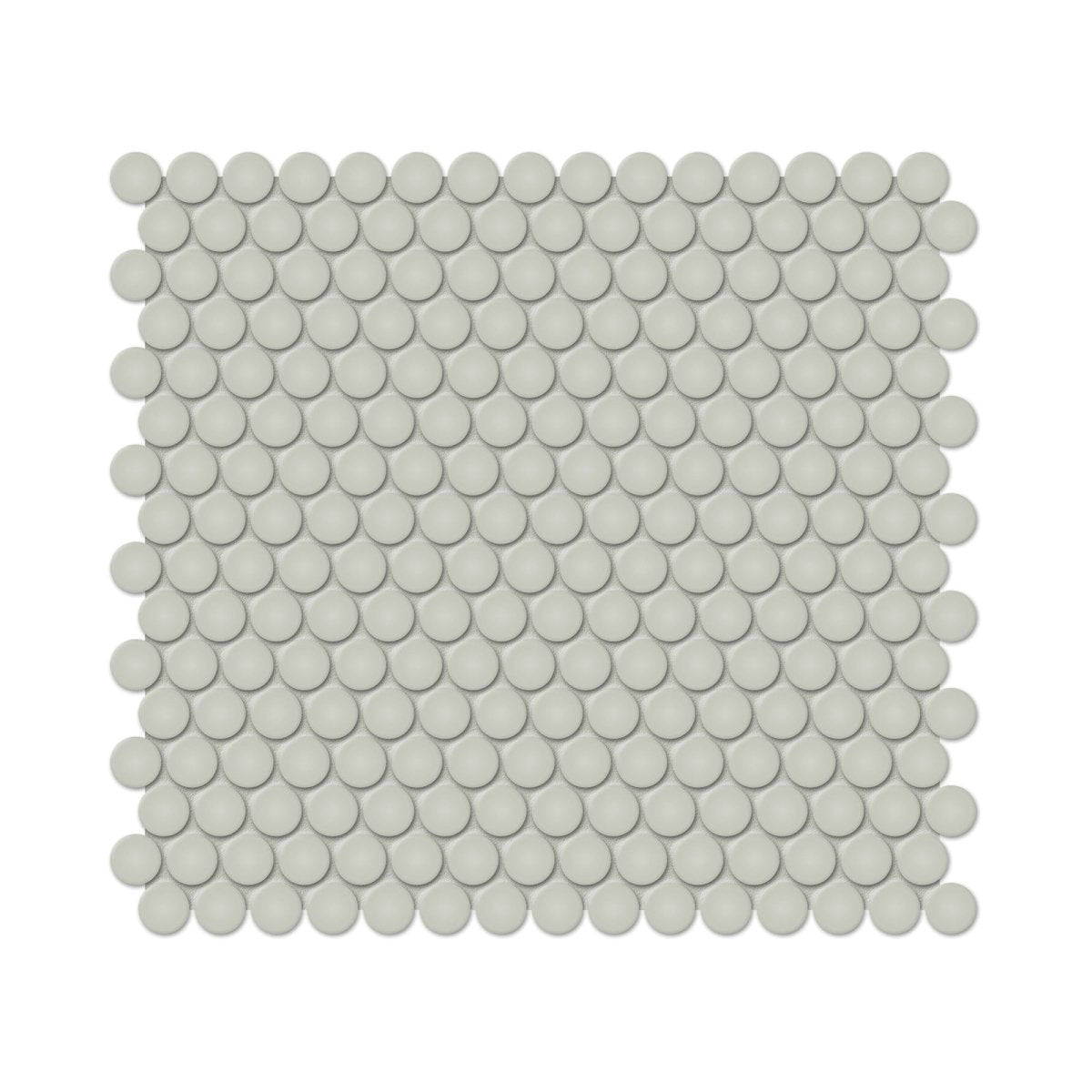 3/4 In Penny Round Soho Soft Sage Matte Glazed Porcelain Mosaic