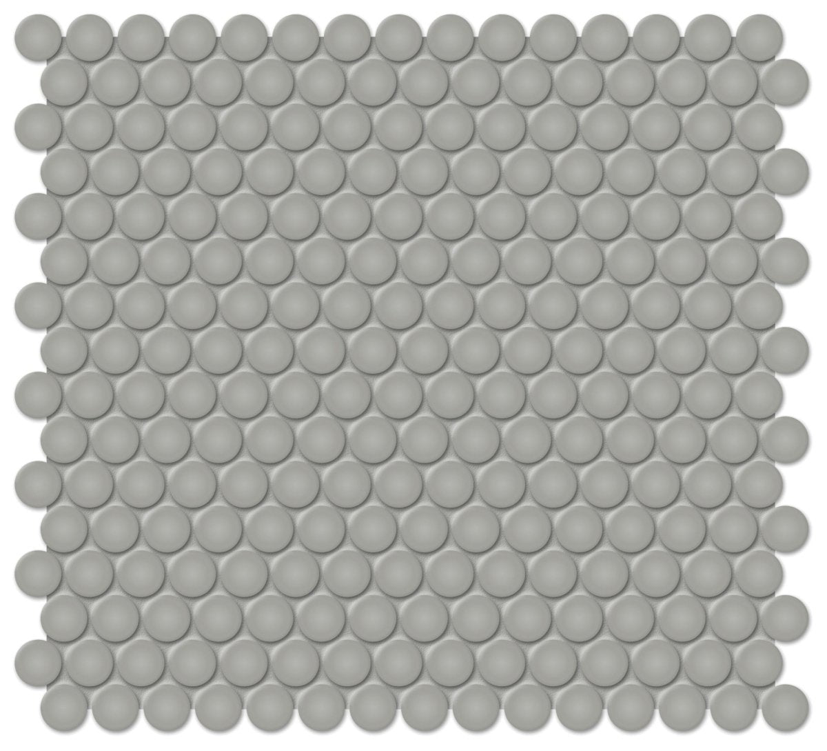 3/4 in. Soho Cement Chic Penny Round Glossy Glazed Porcelain Mosaic