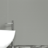 3/4 in. Soho Cement Chic Penny Round Glossy Glazed Porcelain Mosaic