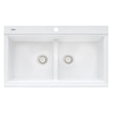 34 inch Topmount Workstation Ledge Granite Composite Kitchen Sink