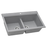 34 inch Topmount Workstation Ledge Granite Composite Kitchen Sink