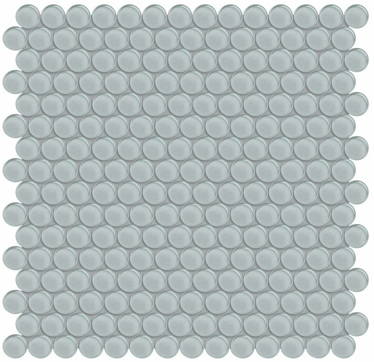 Penny Round Element Cloud Light Colors Glass Mosaic