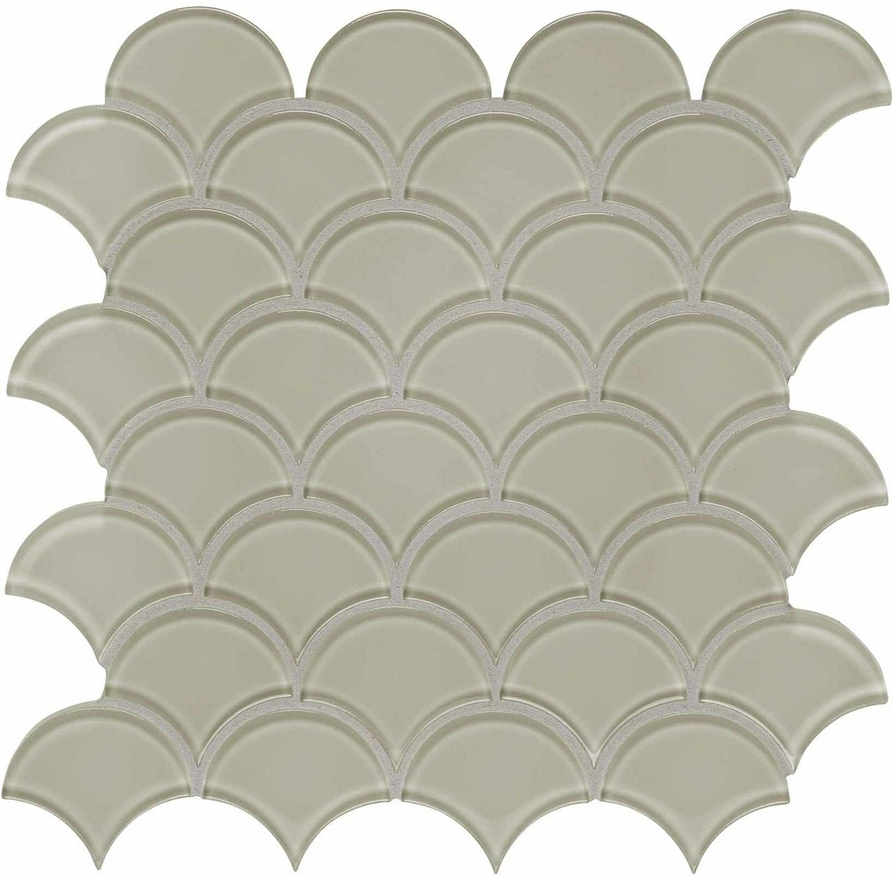 Scallop Element Earth Dark Colors Glass Mosaic