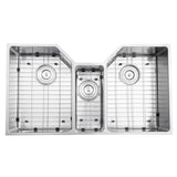 35" Triple Bowl Undermount 16 Gauge Stainless Steel Kitchen Sink - RVH8500