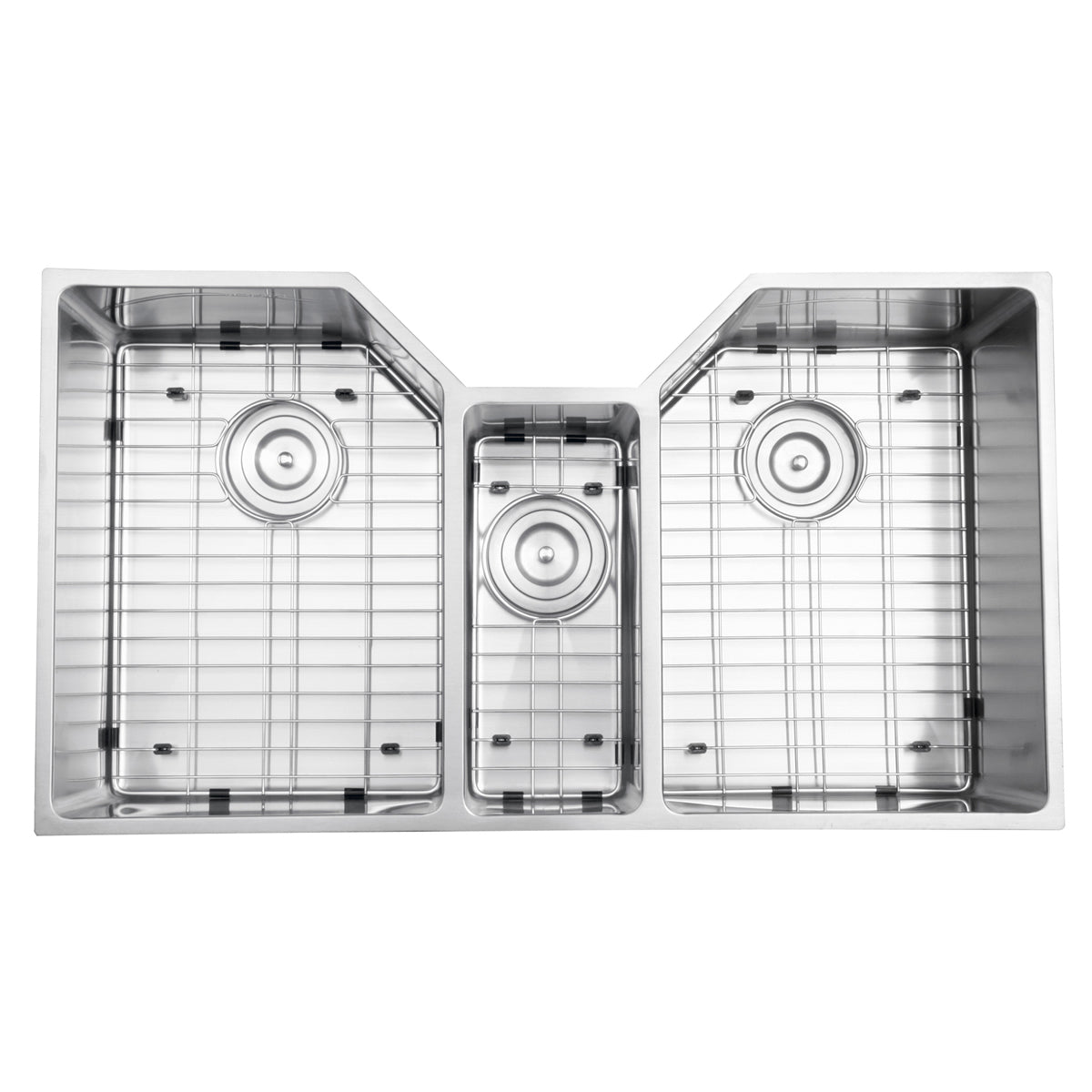 35" Triple Bowl Undermount 16 Gauge Stainless Steel Kitchen Sink - RVH8500
