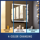 36 in. X 36 in. LED Lighted Bathroom Vanity Mirror, Anti Fog, CRI 90+, Adjustable Color Temperature & Remembrance, Makeup Mirror, Touch Button, Inner Window Style