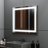 36 in. X 36 in. LED Lighted Bathroom Vanity Mirror, Anti Fog, CRI 90+, Adjustable Color Temperature & Remembrance, Makeup Mirror, Touch Button, Inner Window Style